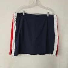 Lady Hagen Womens Navy Blue Red White Side Stripe Golf Skort Size 16 Tennis
