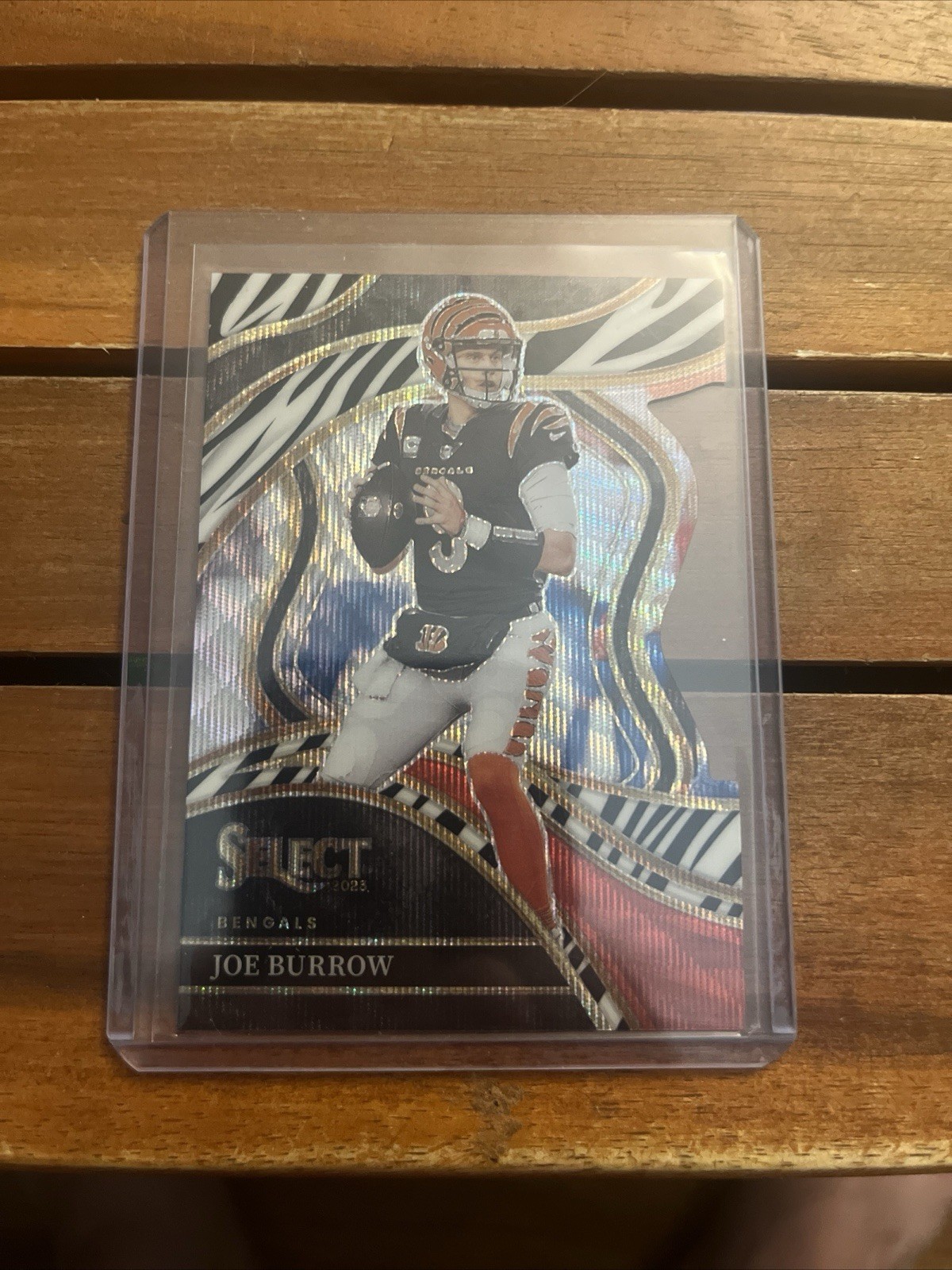 2023 Panini Select  Joe Burrow Zebra SSP Club Level Prizm PSA 10 LOW POP!