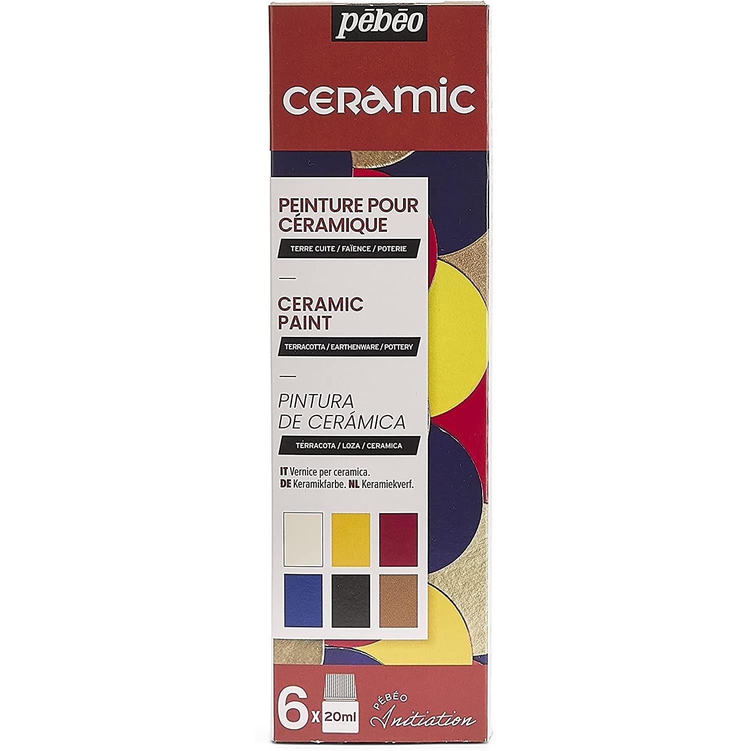 Peinture Ceramic Pébéo set initiation pour décorer facilement vos assiettes en faïence