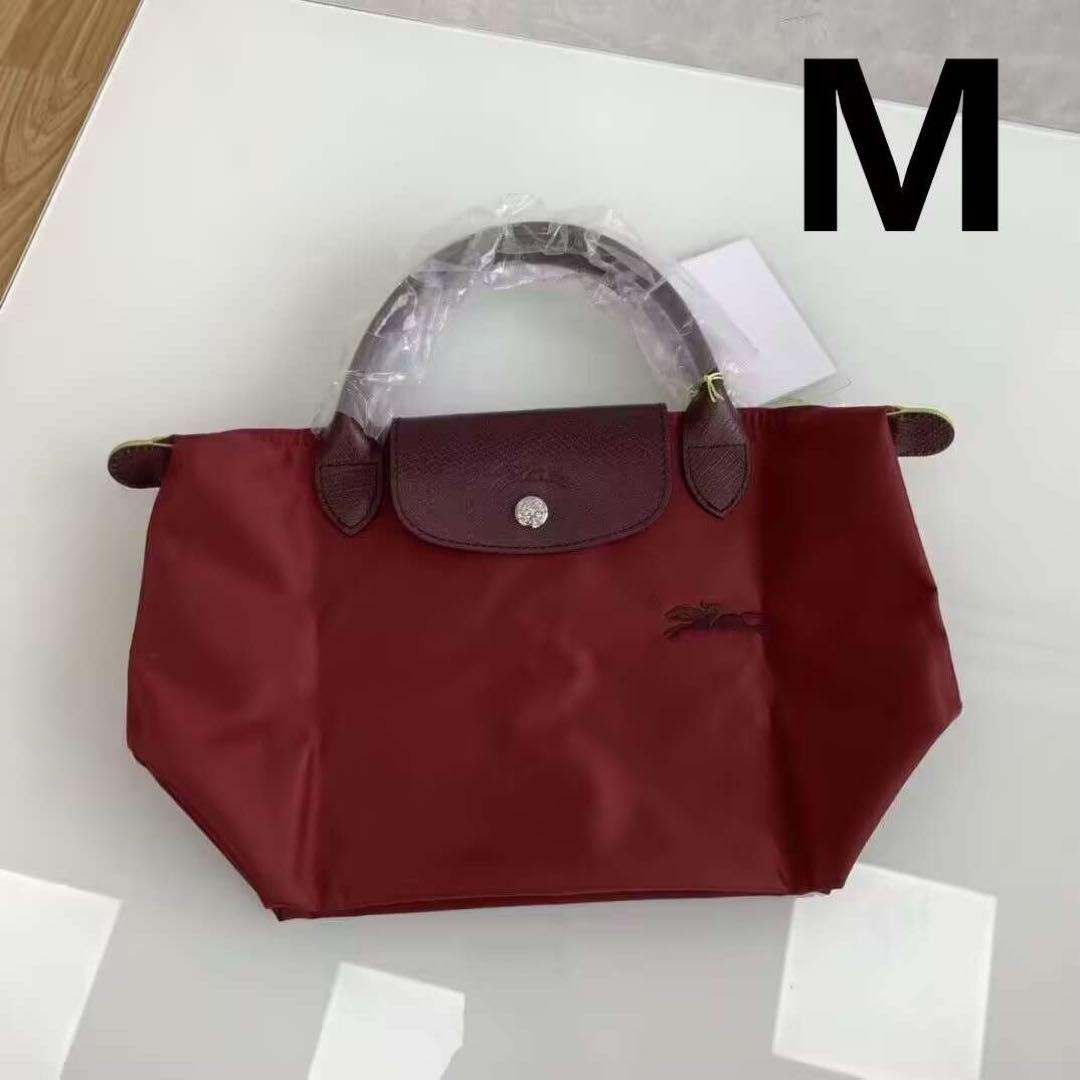 Longchamp bag, tote bag, medium size, shoulder bag, red New From