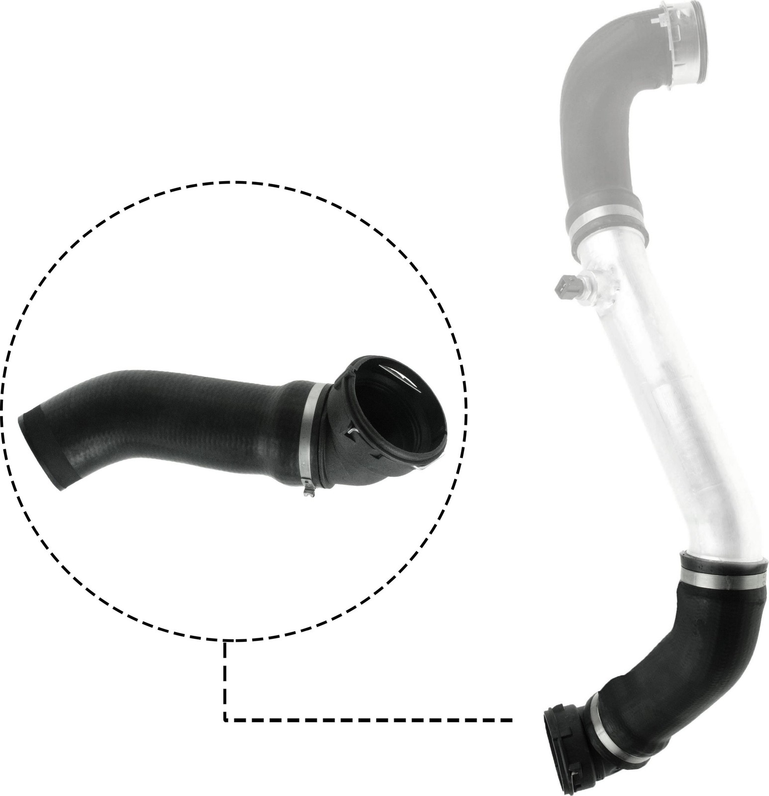CHARGE AIR HOSE 09-0714 FOR BMW X3/SAV/E83 M47D20 2.0L 4cyl X3 SAV E83 - Image 18
