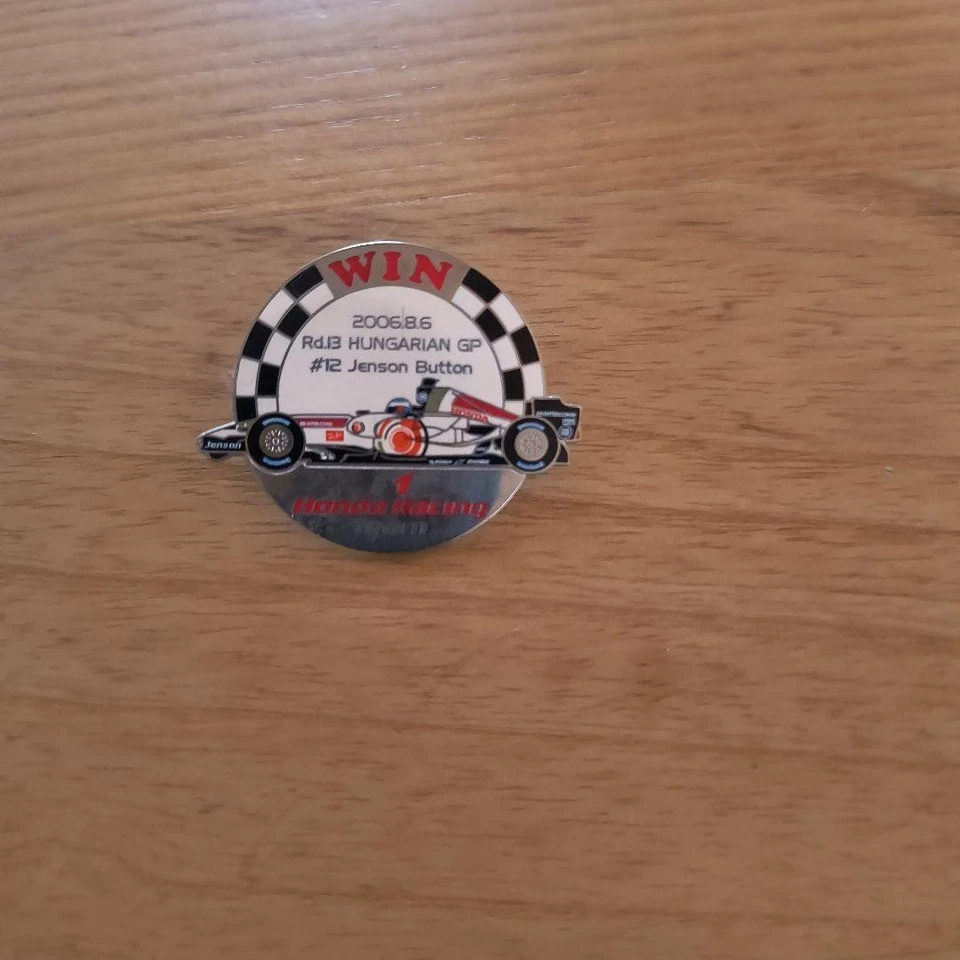 Honda F1 2005 2006 Pin Badge Set Jenson Button Hungary Suzuka GP Used - Image 2 of 4