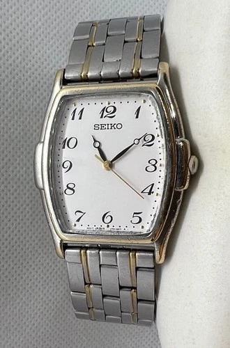 🌕🪙Rare Luxury Vintage Tank Tonneau Art Deco Style SEIKO Men Watch 1980s🪙🌕