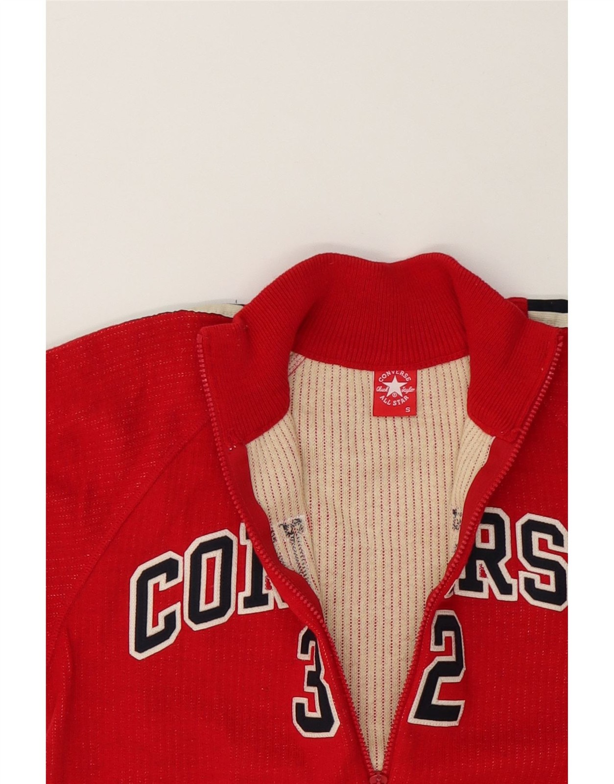 CONVERSE Mens Graphic Tracksuit Top Jacket Small Red CV44 thumbnail 3