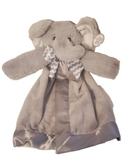 Bearington Baby Lil Spout Snuggler Gray Elephant Plush Security Blanket Lovey
