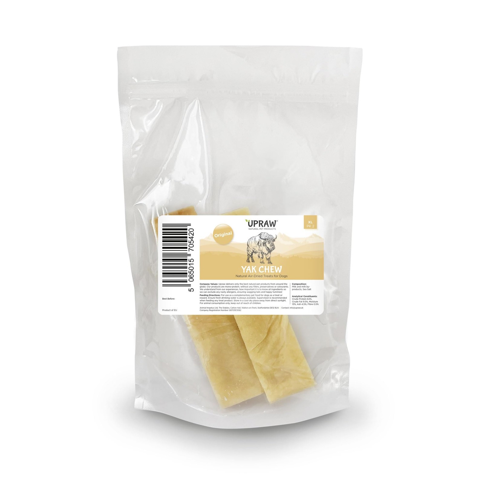 Himalayan Yak Chews for Dogs - (2 Pack) 100% Natural Hard Cheese Dog Chews - Dog