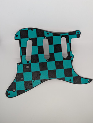 Stratocaster Guitar Pickguard 3D Printed - Checkerboard US/MIM SSS 11 Hole