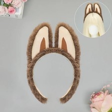 Elf Devil Baby Plush Ear Headband Kid Adult Costume Festival Accessory, Brown