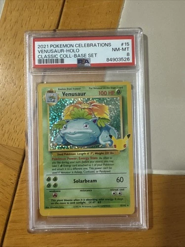 Pokémon TCG Venusaur Holo Rare Card Classic Celebrations Edition 15/102 PSA 8