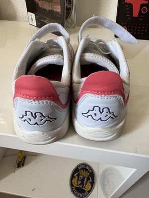 Mädchen Sneaker Kappa Gr 32 weiß rosa Turnschuhe Sport Sohle färbt nicht