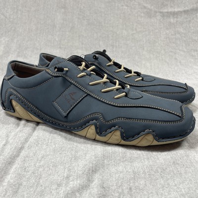 Salkin Barefoot Shoes Men s EU 47 US 13 Blue Elastic Tie Faux Leather