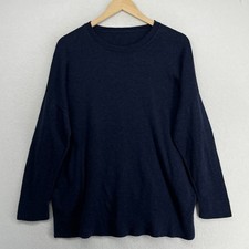 EILEEN FISHER Sweater 1X Plus Organic Cotton Tunic Jumper Side Slit Blue