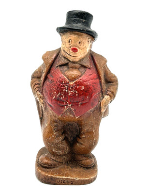 ''JIGGS'' COMIC CHARACTER 4'' Syroco Wood Figurine 1944 KFS Multi-Products PAINTED