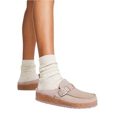 Birkenstock Buckley Lilac Nubuck Leather Slip-On Moccasin Clog Mule Shoes EU40