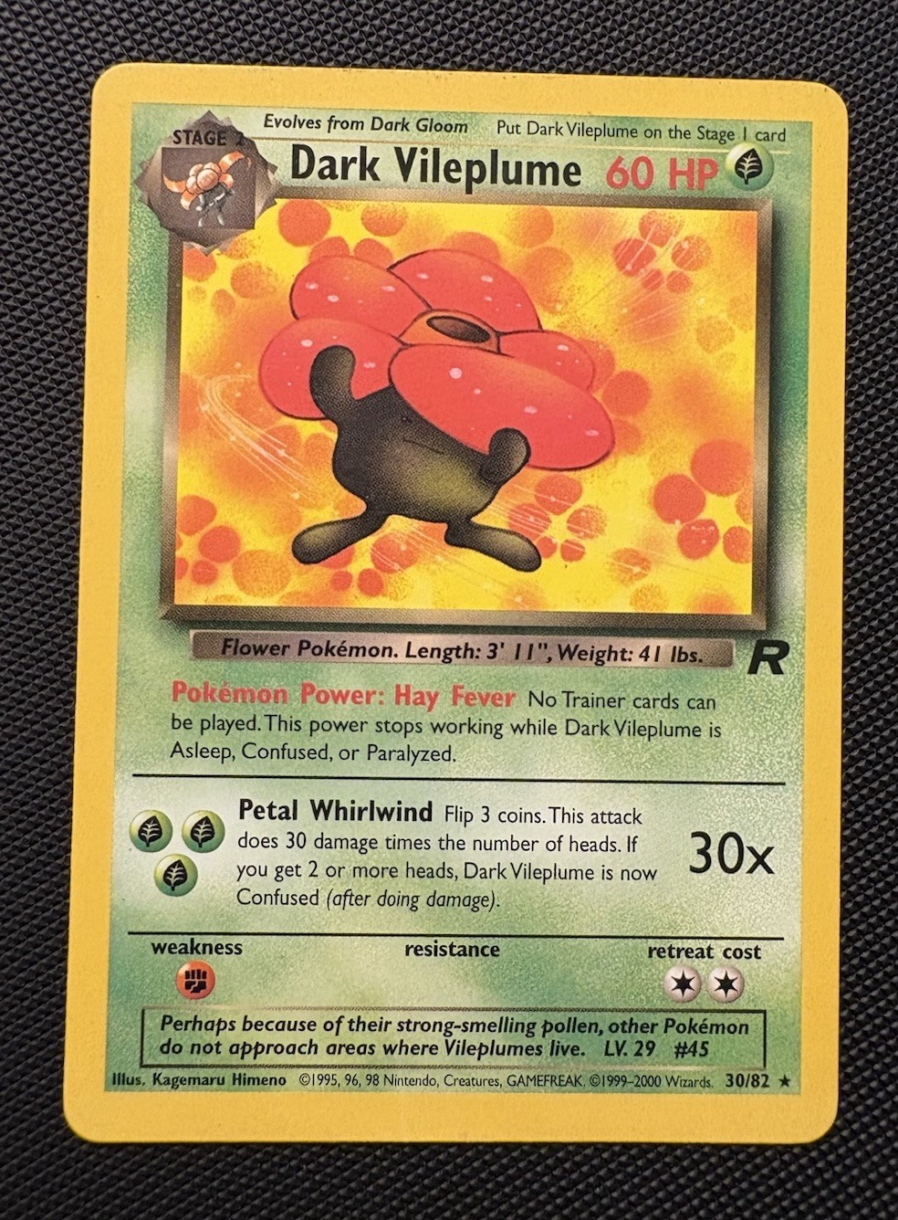 Dark Vileplume 30/82 Team Rocket Pokemon