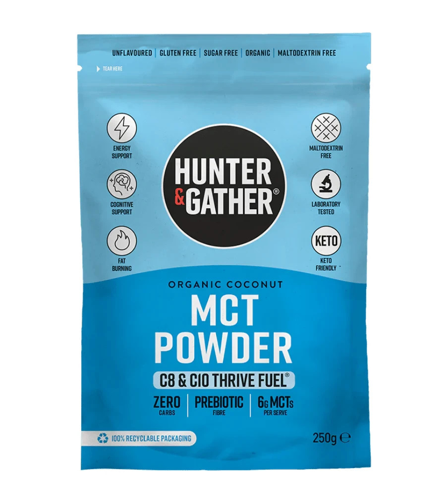 Hunter and Gather Organic C8 & C10 MCT Powder 250g *NEXT DAY DELIVERY*