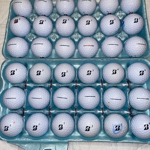 Gebrauchte Golfbälle 5A/4A Gelb 36 Stück Lakeballs Bridgestone E6