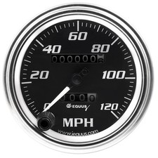 Equus Speedometer 7072 7000 Series 0-120 Mph 3-38 In. Mechanical Black