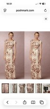 Anthropologie x BHLDN Adrianna Papell Melinda Maxi Dress Sz 6 W/ Removable Sash