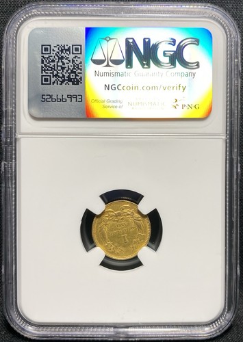 1861 GOLD $1 United States Civil War Indian Head G$1 One Dollar Coin, NGC AU - Picture 4 of 5