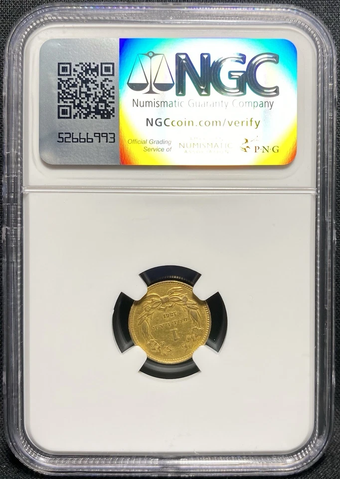 1861 GOLD $1 United States Civil War Indian Head G$1 One Dollar Coin, NGC AU - Image 4 of 4