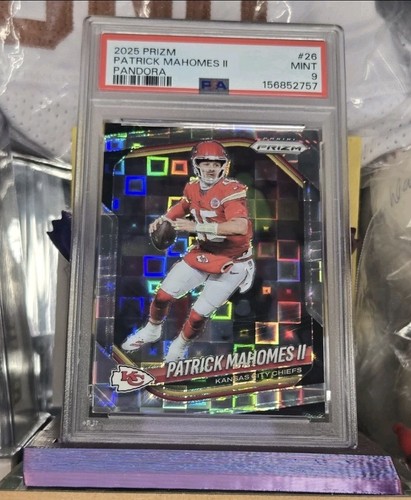 2025 Panini Prizm Football /400 Patrick Mahomes Pandora Prizm #26 Chiefs PSA 9