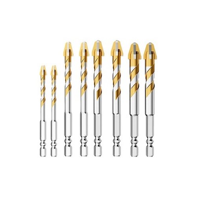 Efficient Drilling with 2PCS 9 Blade Eccentric Drill Bits for Hard Materials