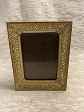 Vintage Gold Tone 5x7  Frame Velvet Back -- 8955