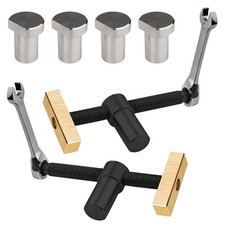 Set 2 Morsa Da Banco Professionale Falegname, Con 4 Fori per Cani Da Banco, Mors