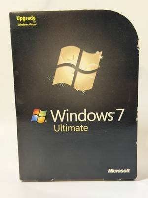 Microsoft Windows 7 Ultimate 32/64 Bit DVD Full Retail Box Key CD Nostalgie