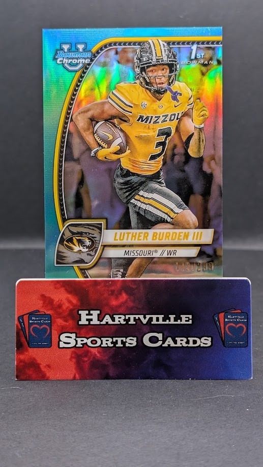 2024 Bowman Chrome U Luther Burden III 1st Prospect Aqua /299  Missouri Tigers