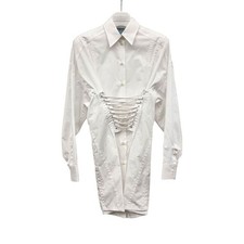 Prada Poplin Triangle Logo Mini Dress White PRB021023 126877138