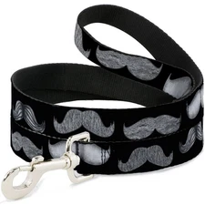 Dog Leash Mustaches Black/Sketch