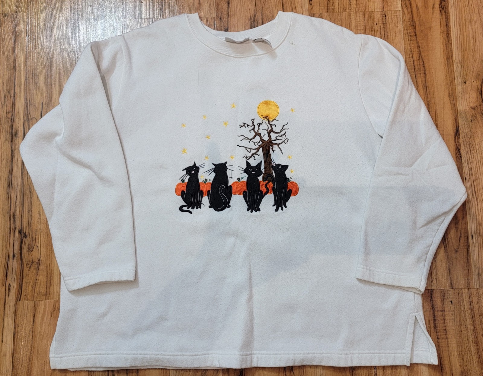 Halloween Black Cat Pumpkins Basic Editions Women… - image 2