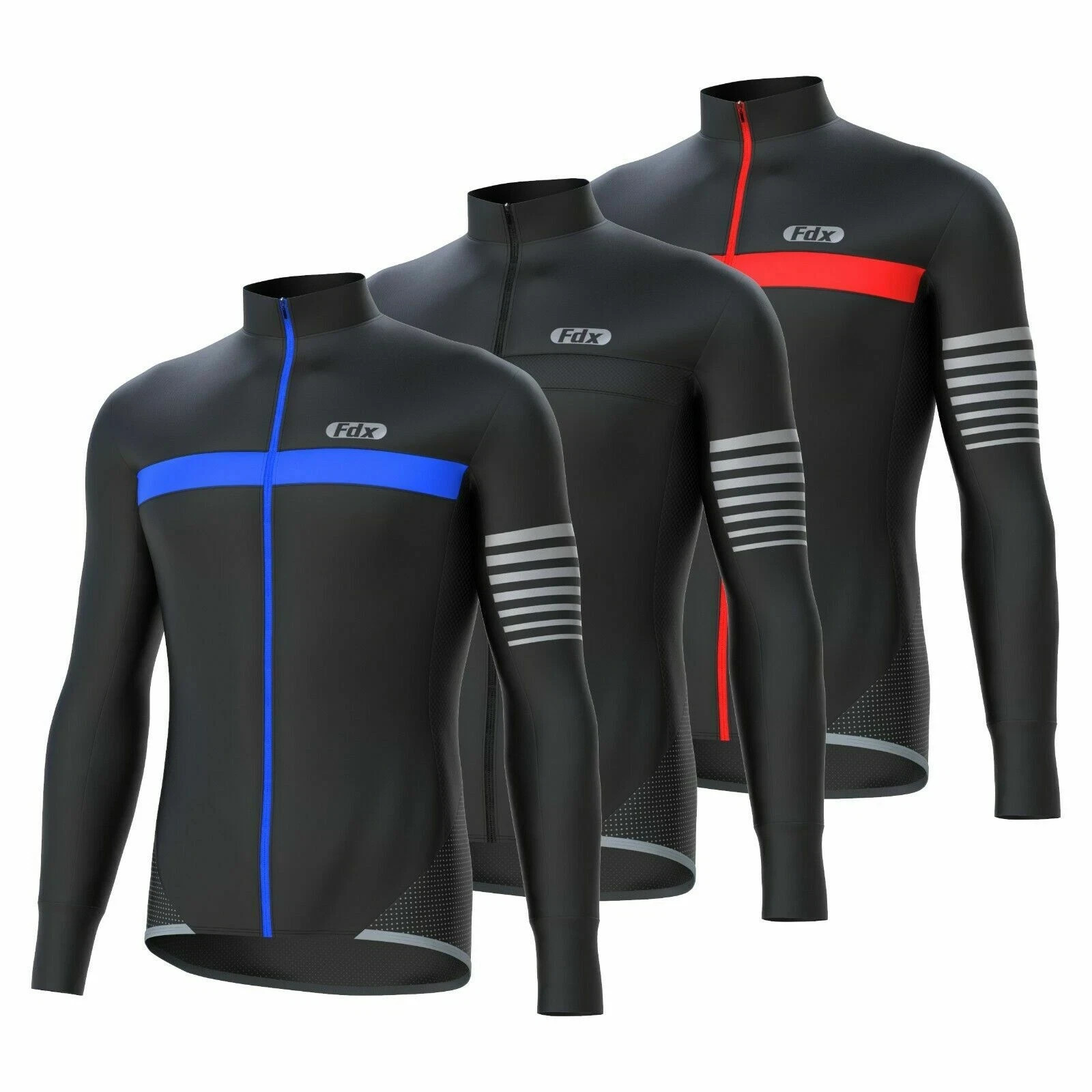 FDX Maglia Ciclismo Uomo "TUTTO IL GIORNO" Manica Lunga Top Termico MTB Giacche Invernali