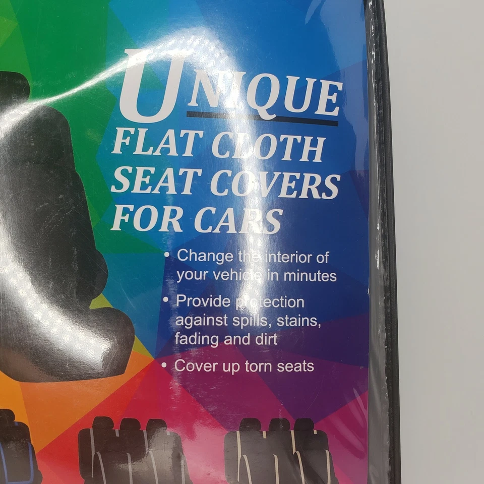 Cubierta de asiento de auto TLH FH FB032114 negra única de tela plana con 4 Subaru desmontables  Foto 4 de 4