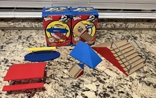 Rare TONY HAWK Tech Deck Skate Park Bench Set, Stairs & Ramp Metal Rails & Extra