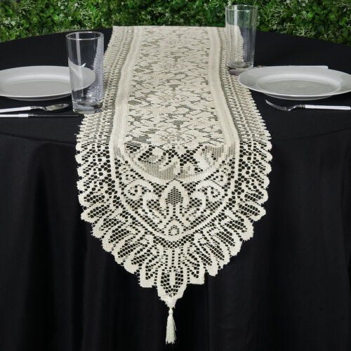 24 pcs LACE TABLE RUNNERS Wedding Party Catering Wholesale Linens Decorations