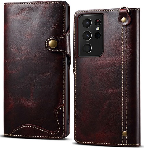 For Samsung S23 S20 S21 S22Plus S22 Ultra Genuine Leather Flip Wallet Case Cover - Picture 25 of 31