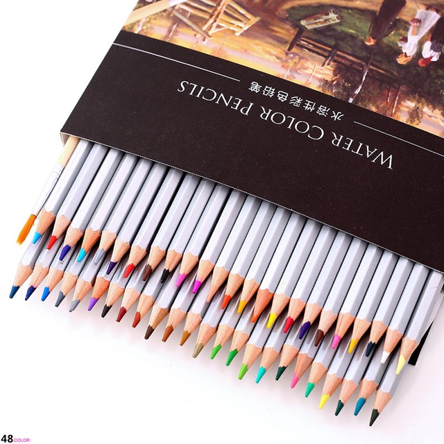 48pcs water color soluble watercolor sketching colored art drawing