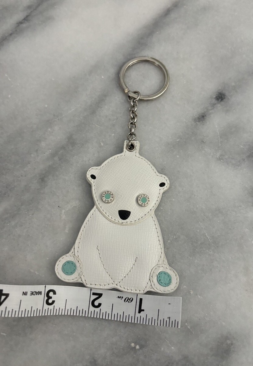 Tiffany & Co テディベア キーリング 100% authentic Tiffany And Co. Leather Polar Bear Keychain | eBay