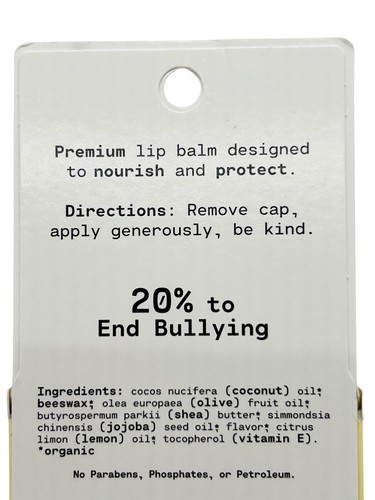 2 Kind Lips Premium Organic Lip Balms Vanilla Lemon 0.15 oz ea 100% Pure Formula - Picture 4 of 11