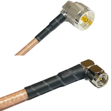 RG400 UHF Male Angle to SMA MALE ANGLE RF Cable FAST-SHIP LOT