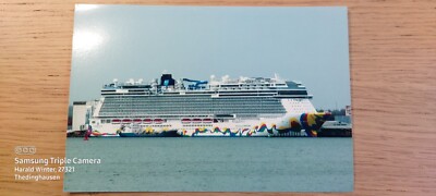 Photo Passenger Ship Norwegian Escape Approx 15x10cm
