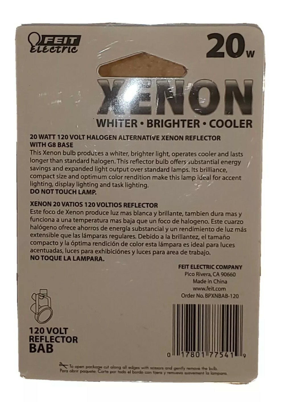 FEIT ELECTRIC 20-Watt G8 120-Volt Xenon Halogen Reflector Flood Light Bulb - BAB