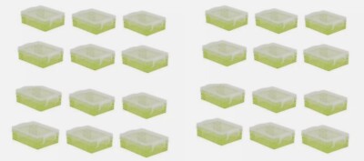 24-PK Crayon Box Super Stackers GREEN Storage Containers NEW