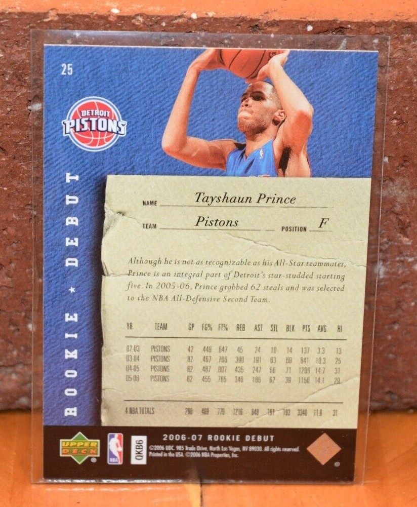 BASKETBALL CARD UPPER DECK 2006-07 ROOKIE DEBUT DETROIT PISTONS