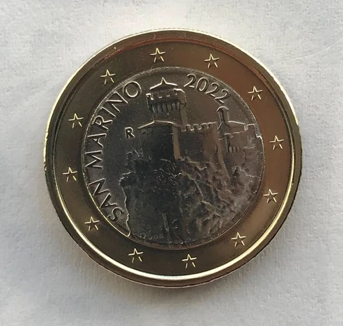 SAN MARINO - 1 € Euro second series circulation coin 2022  (uncircuated coin)