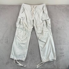 Polo Jeans Ralph Lauren Military Paratrooper Cargo Pants Men 38x31 Ivory 2060A
