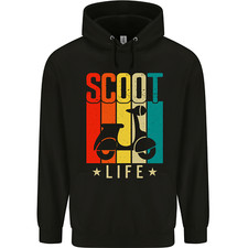 Scoot Life Scooter Motorcycle Mens 80% Cotton Hoodie